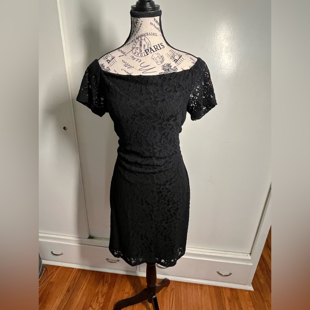 Off the shoulders Classic Black Lace dress